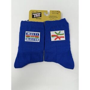 Blues Q Tag Socks‎ Multi Task Master  Blue Size Small Medium Unisex NWT